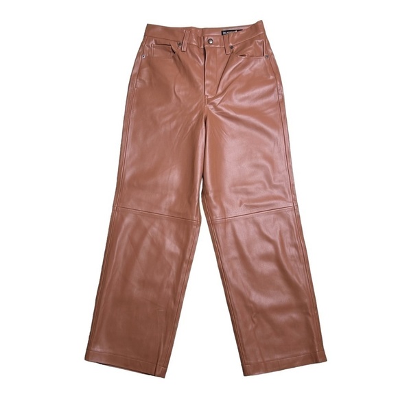 Blank NYC The Baxter Ribcage Straight Leg Faux Leather Pant Trouser Size 28 - Picture 2 of 12